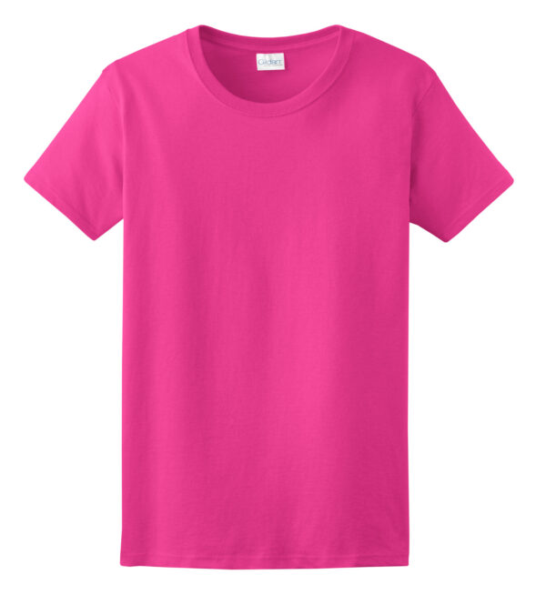Pink Cotton Half Sleeves T-Shirt for Women