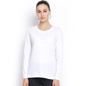 White Color Female Full Sleeves T-Shirt
