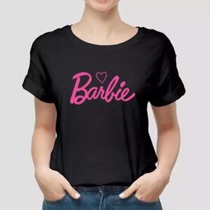 Barbie Cotton T-Shirt for Girls - Black