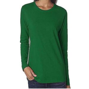 Green  Color Female Full Sleeves T-Shirt