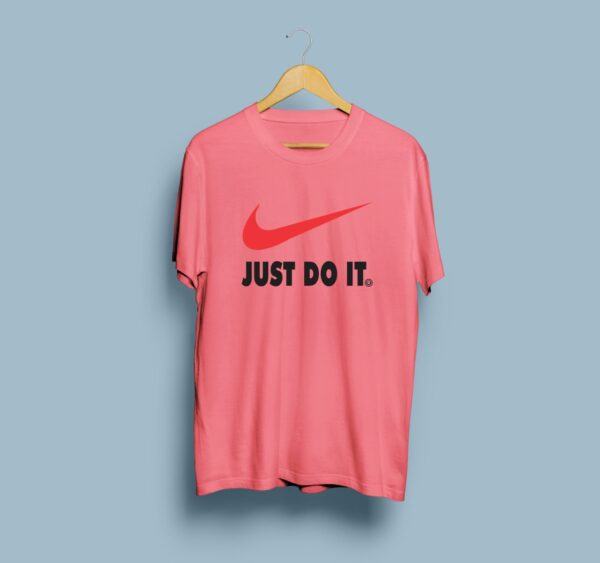 Just Do it Branded Pink T-Shirt for Females