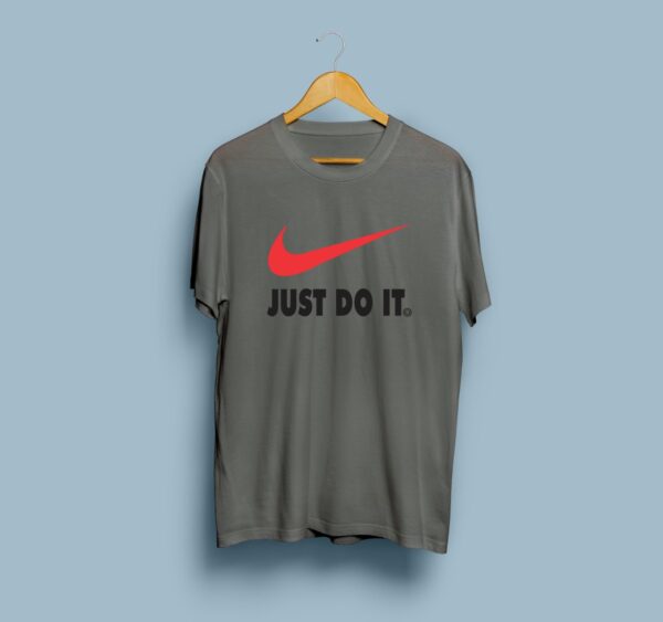 Just Do it Branded Grey T-Shirt for Females