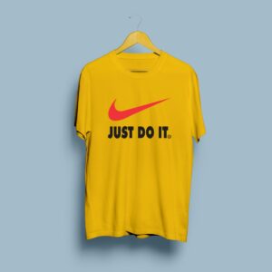 Just Do it Branded Yellow T-Shirt for Females