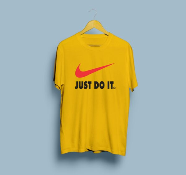 Just Do it Branded Yellow T-Shirt for Females