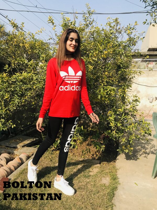 Adidas Gym Track Suit Full Sleeves - Red - Image 2