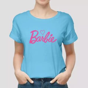 Barbie Cotton T-Shirt for Girls - Blue