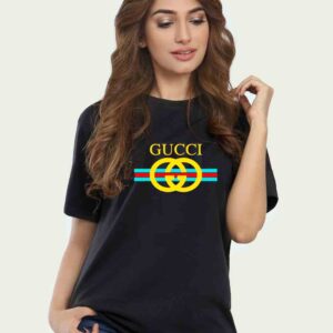 Gucci Cotton T-Shirt for Women - Black