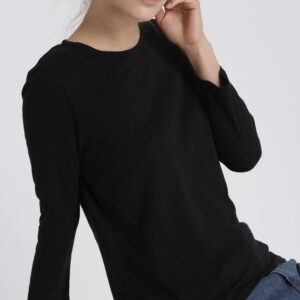 Black Color Female Full Sleeves T-Shirt