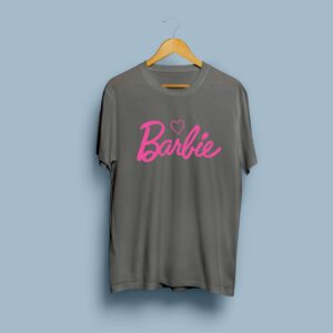Barbie Cotton T-Shirt for Girls - Grey