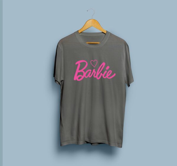 Barbie Cotton T-Shirt for Girls - Grey