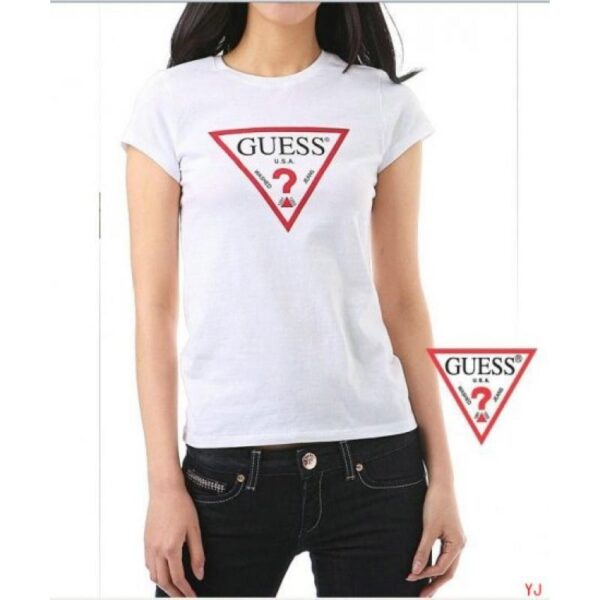 Guess Cotton T-Shirt for Women - White - Image 2