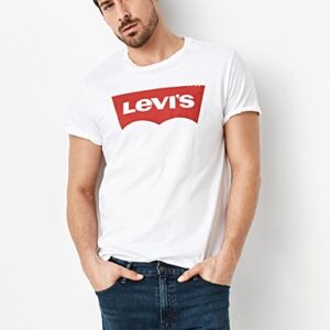 Levis Cotton Half Sleeves T-Shirt for Men - White