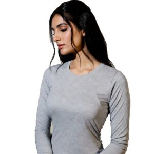 Heather Grey  Color Female Full Sleeves T-Shirt