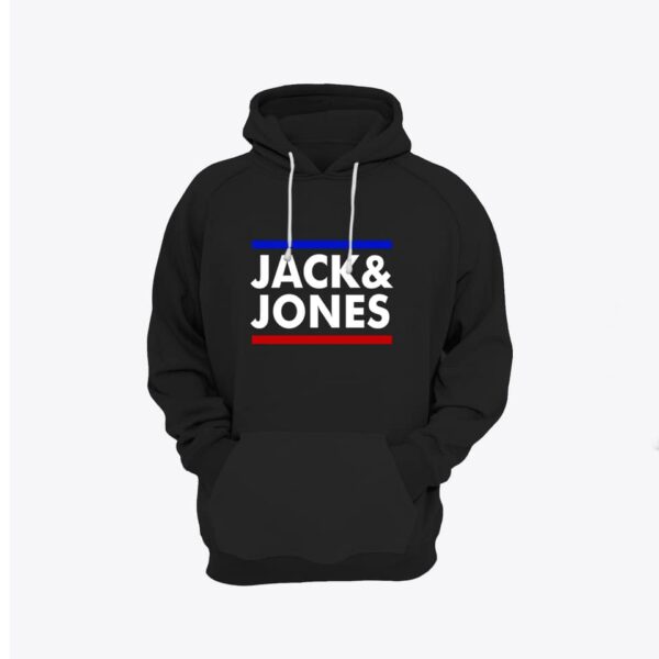 Jack & Jones Black Kangroo Pullover Hoodie