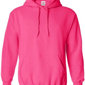 Dark Pink Plain Kangroo Pullover Hoodie