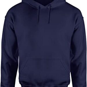 Navy Plain Kangroo Pullover Hoodie