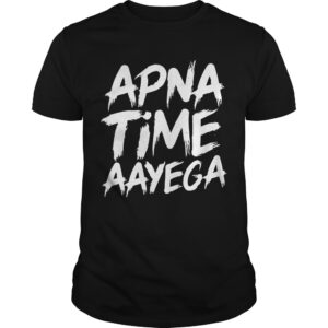 Apna Time Aega Black Cotton T-Shirt for Men & Women