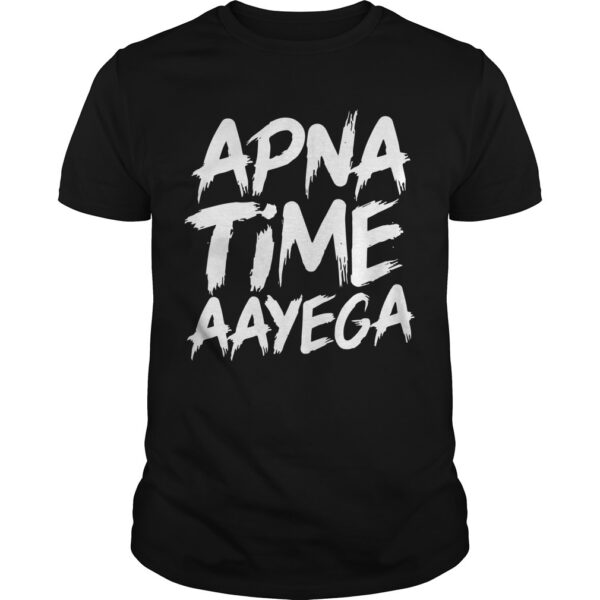 Apna Time Aega Black Cotton T-Shirt for Men & Women