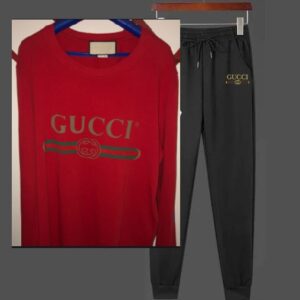 Gucci Red Full Sleeves Rib Work Out tracksuit