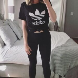 Adidas gym suit for women black