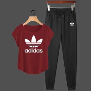 Adidas Maroon Gym Work Out tracksuit for Women