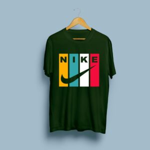 Nike Printed Cotton T-Shirt for Men & Women - Green