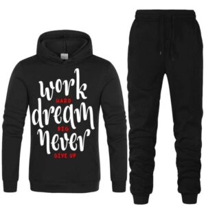 Work Hard Printed Winter Track Suit for Women