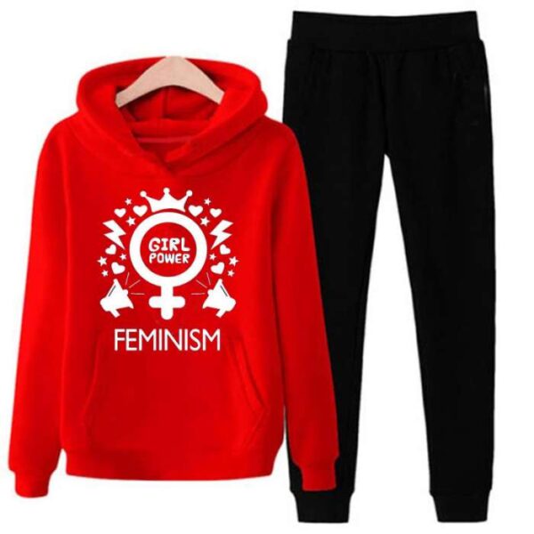 Girl Power Feminism Winter Track Suit for Women