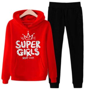 Red Super Girl Winter Track Suit for Women