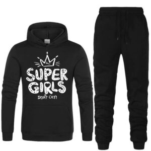Black Super Girl Winter Track Suit for Women