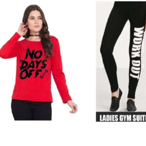No days Off Full Sleeves Gym Track Suit for Women
