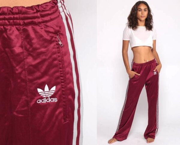 Adidas Maroon track gym trouser for Women