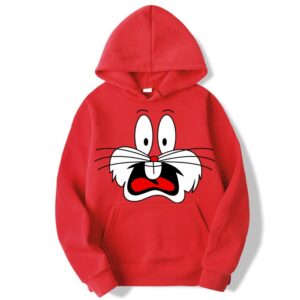 Bugs Bunny Pullover Kangroo Hoodie Red