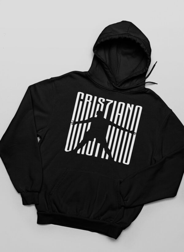 Christiano Ronalo Red Pull Over Hoodie - Black