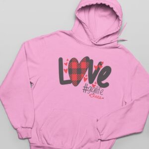 Love Baby Pink Hoodie for Women
