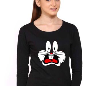 Bugs Bunny Full Sleeves T-Shirt for Girls - Black