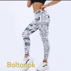 Newspaper print Legging