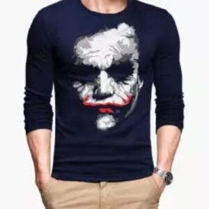 Joker Printed Full Sleeves T-Shirt for Men - Navy Blue