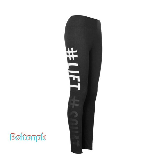 Black Workout Legging Tights for Women - Image 3