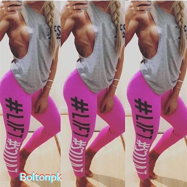 Pink Workout Legging Tights for Women