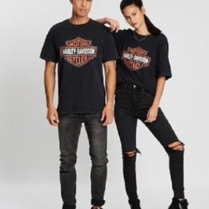 Harley Davidson Cycles Black Couple T-Shirt