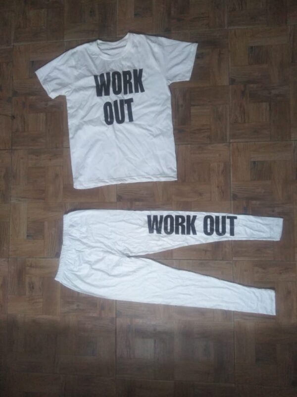 Work Out female gym suit for women - White - Image 2