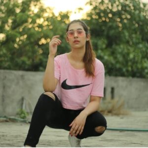 Pink Tick Printed T-Shirt for Women