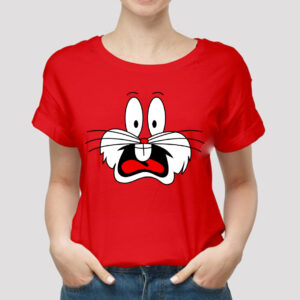 Red Bunny Printed T-Shirt