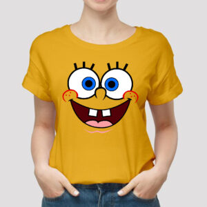 Yellow Spongebob Cartoon T-Shirt for Women