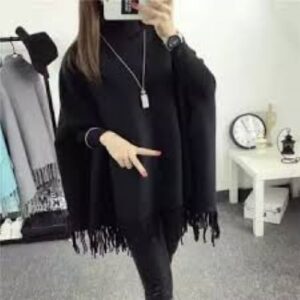 Black Fleece Poncho for Women