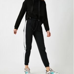 White Strip Cotton trouser for Women