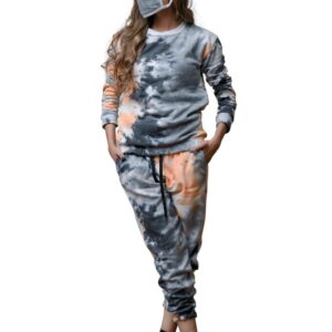 Tie Dye Tracksuit for Women with Mask