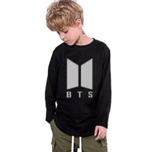 BTS Cotton full sleeves t-shirt for Kids - Black