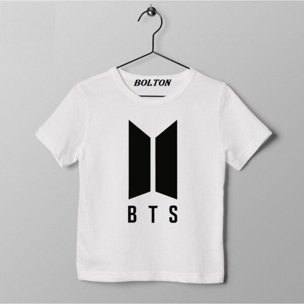 BTS Cotton half sleeves t-shirt for Kids - White